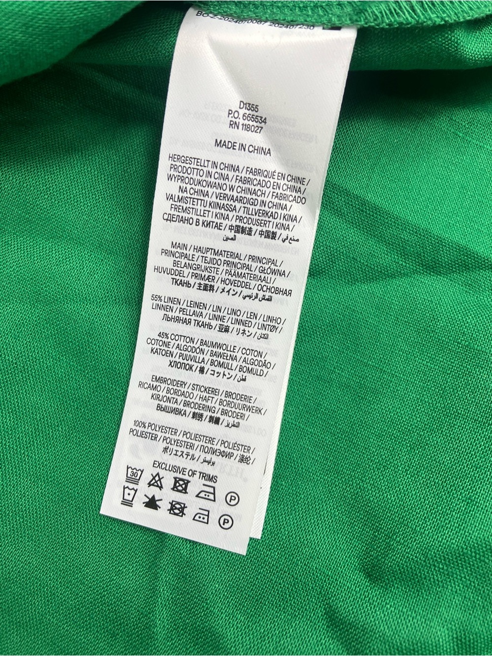 Boden Green Mae Linen Blend Shirt Dress - Picture 9 of 11
